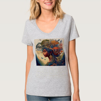 T-shirt Enchanter Girl of the Wild : Nature et Esprit Art