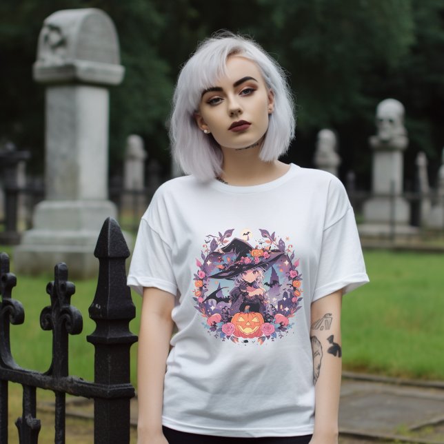 T-shirt "Enchanteuse mystique" Halloween Anime Witch (Créateur téléchargé)