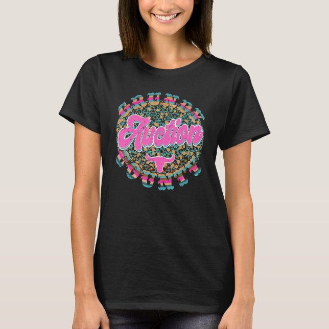 T-shirt Enchère du comté de Leopard Grundy Bull Skull Oues (Devant)