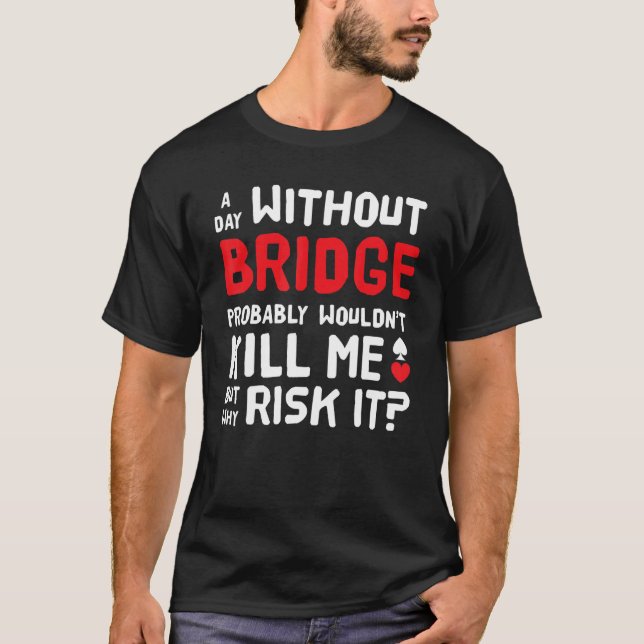 T-shirt Enchères de Bridge Contracté Jeu de Cartes en Doub (Devant)