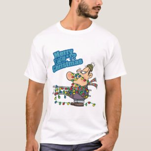 T-shirt enchevêtré dans les lumières joyeuses saigner dess