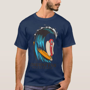 T-shirt Encinitas California Surfing Hot Dog Premium