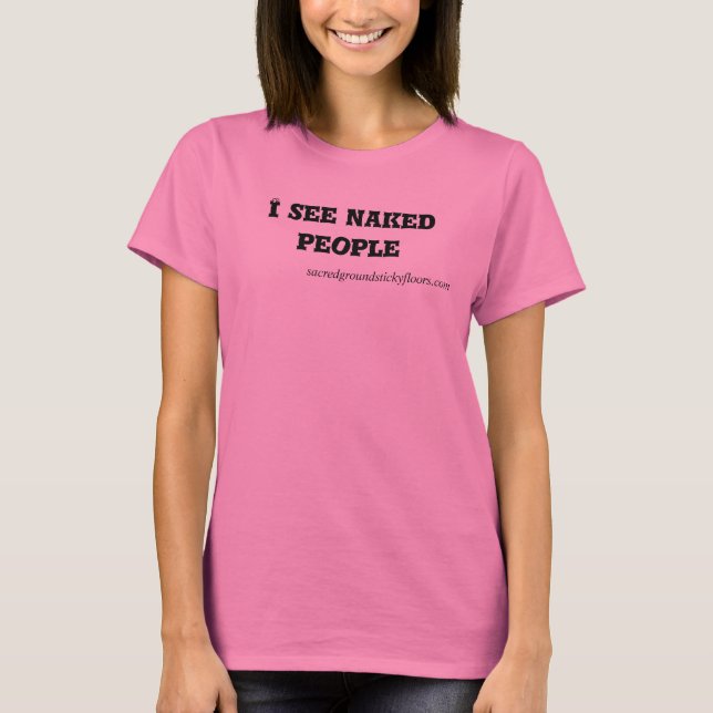 T-shirt encolure ras du cou de #Iseenakedpeople (Devant)
