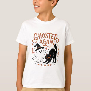 T-shirt Encore Hanter Drôle Sorcière Fantôme Chat Noir Hal