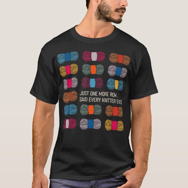 T-shirt Encore un Rang Drôle Tricot Crochet (Devant)
