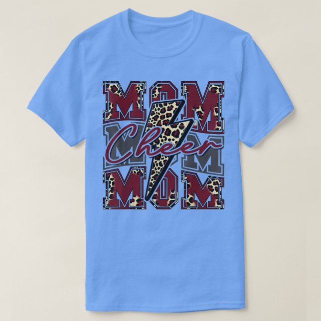 T-shirt Encourage Maman Éclair Encourager Léopard Marron  (Design devant)