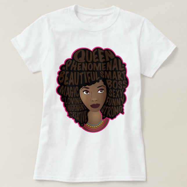 T-shirt Encourager les femmes noires (Design devant)