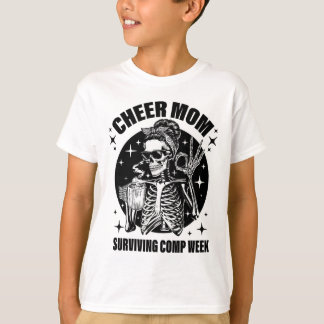 T-shirt Encourager Maman Survivre Comp Week-end Cheerleadi