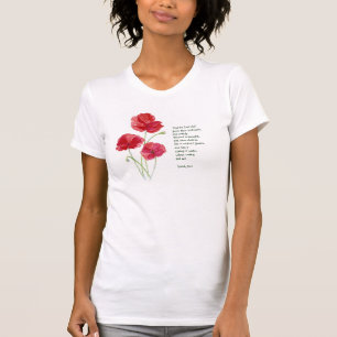 T-shirt Encouragez la fleur de jardin de pavot d'Isaïe