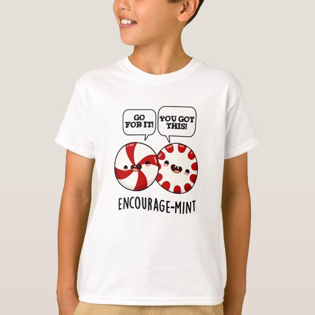T-shirt Encouragez la menthe Funny Candy Pun (Devant)