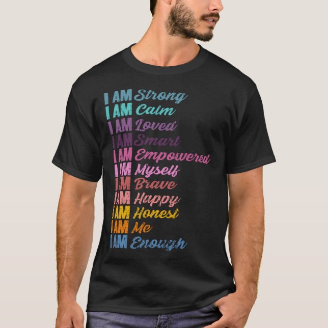 T-shirt Encouraging Self Affirmations Humanity Love Positi (Devant)