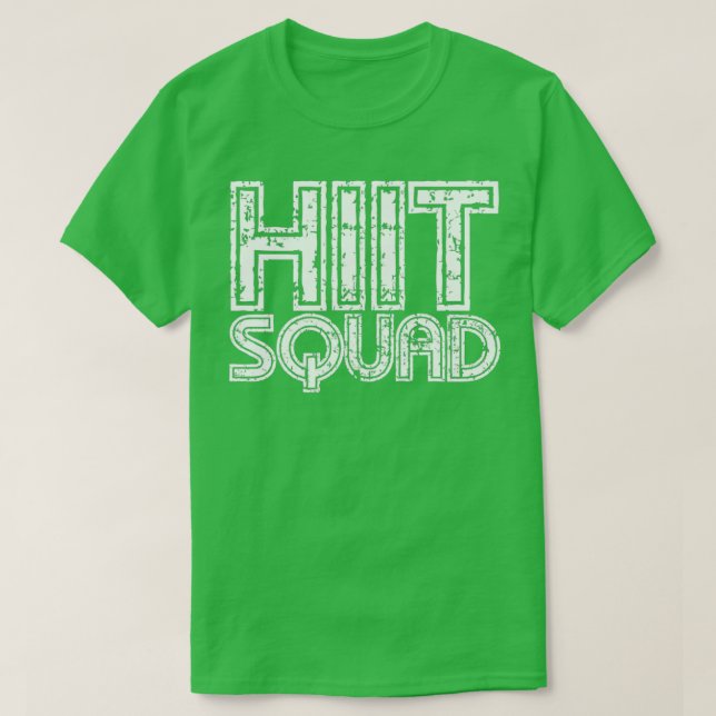 T-shirt Encre blanche de l'équipe HIIT (Design devant)