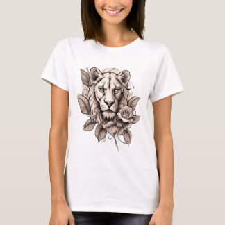 T-shirt Encre de lionne : Où la Majesté de la nature renco