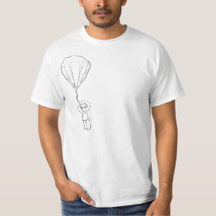 T-shirt encre de montgolfière singe