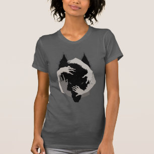 T-shirt Encre parlant de fantaisie V05 LOUP NOIR