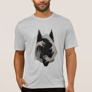 T-shirt Encre parlante Fantasy V05 LOUP NOIR