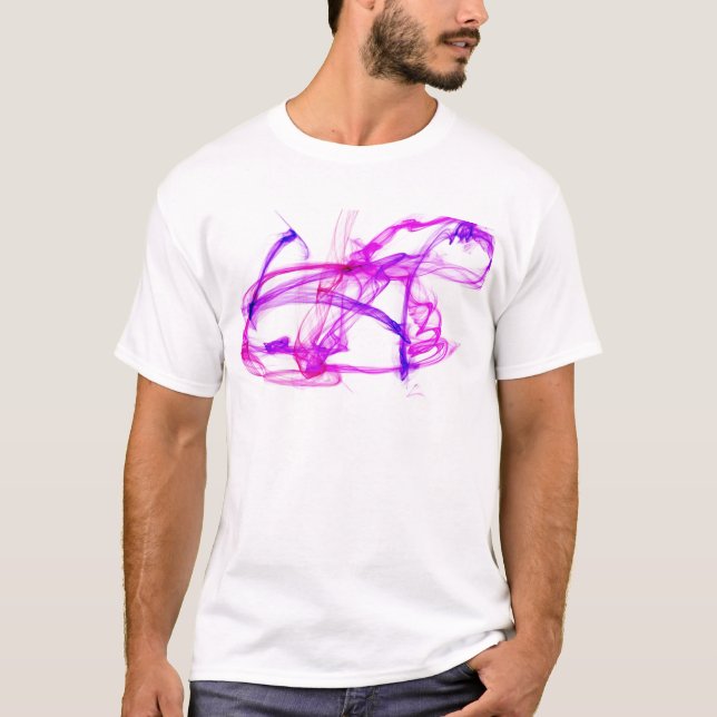 T-shirt Encre pourpre et rose dans l'eau (Devant)