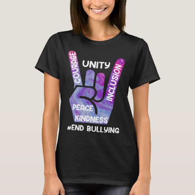 T-shirt End Bullying Awareness and Solidarity for handicap (Devant)