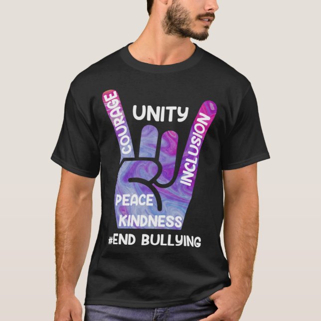 T-shirt End Bullying Awareness and Solidarity for handicap (Devant)