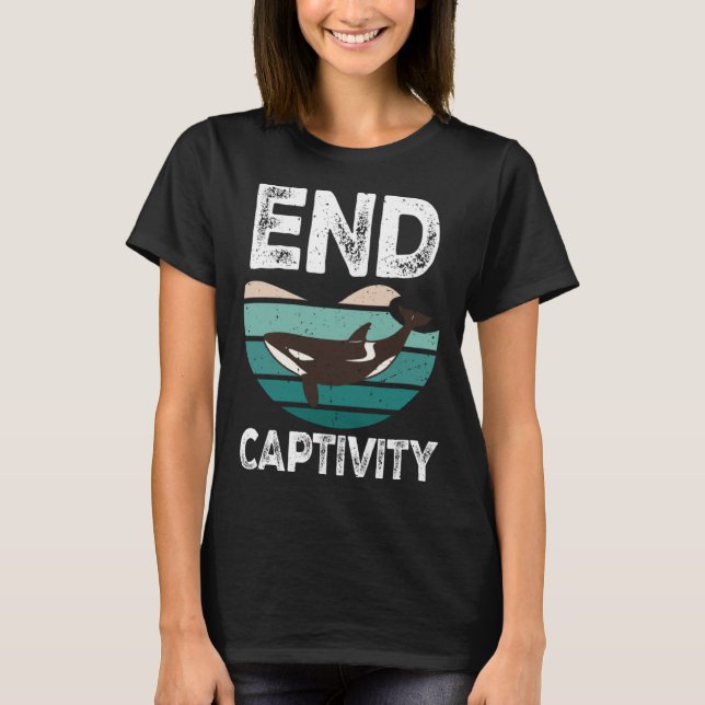 T-shirt End Captivity Orca Sea Mamal Lover (Devant)