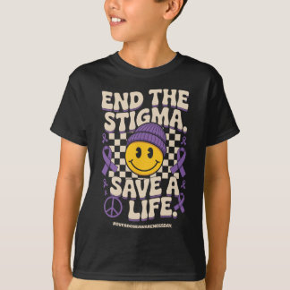 T-shirt End The Stigma Save A Life Groovy Overdose Awarene