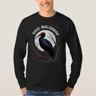 T-shirt Endangered birds: waldrapp or nortern bald ibis
