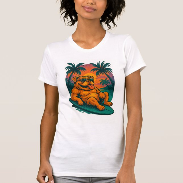 T-shirt Endless Summer Bulldog - Surf rétro (Devant)