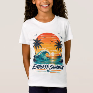 T-Shirt Endless Summer | Coucher de soleil tropical rétro 