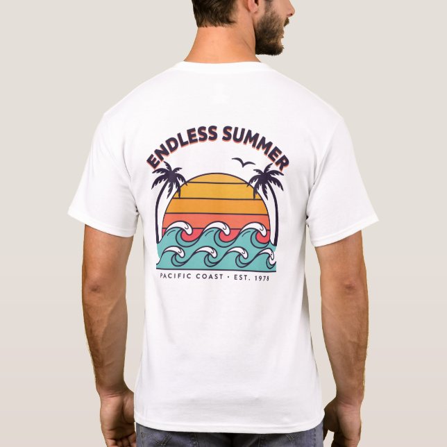 T-Shirt Endless Summer Retro Sunset | Vintage 70s  (Dos)
