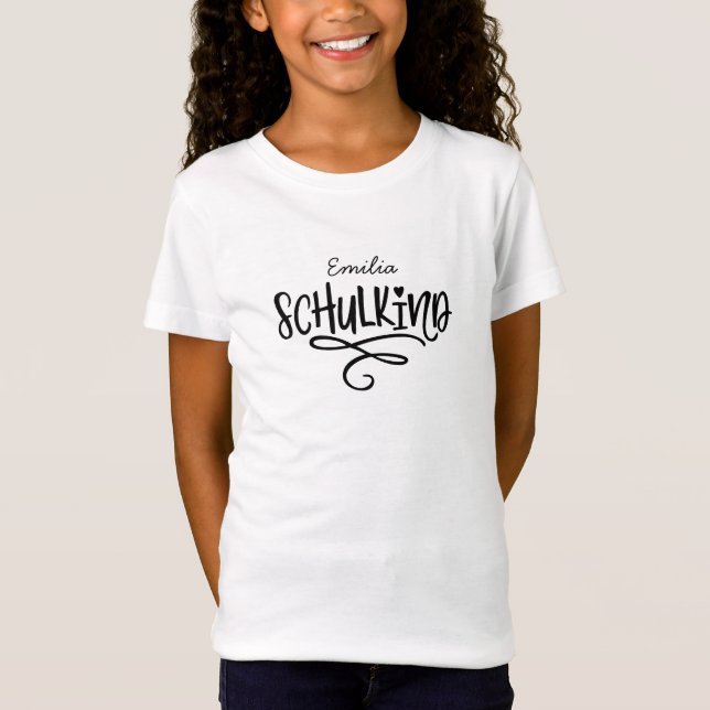 T-Shirt Endlich Schulkind Schultuete 1 Klasse Einschulung (Devant)