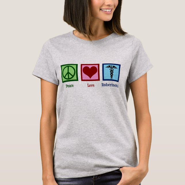 T-shirt Endocrinologie d'amour de paix (Devant)