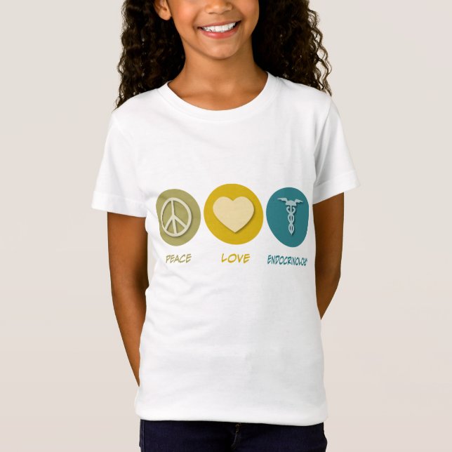 T-Shirt Endocrinologie d'amour de paix (Devant)