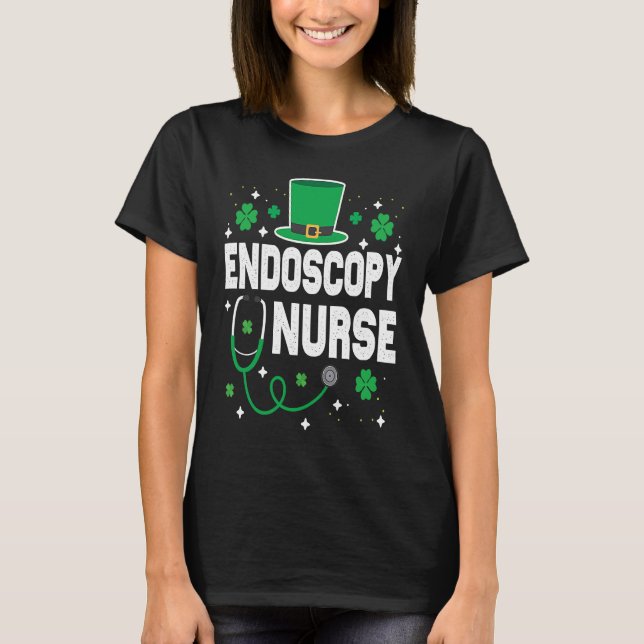 T-shirt ENDOS Nurse St Patrick's Day Lucky Nurse Shamrock (Devant)