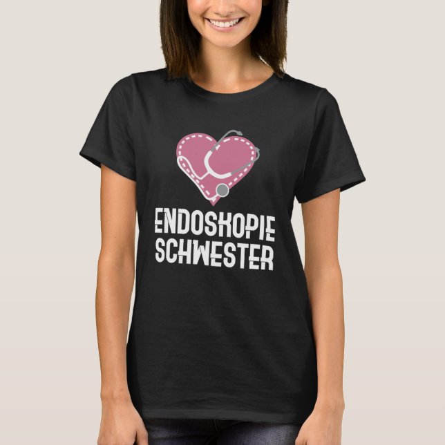 T-shirt Endos Schwester Nurse Care Proud Profession (Devant)