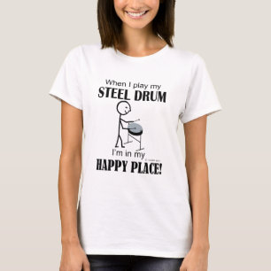 T-shirt Endroit heureux de tambour métallique