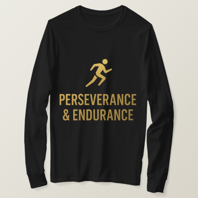 T-shirt Endurance & Force – Dégradé Motivationnel Moderne (Design devant)