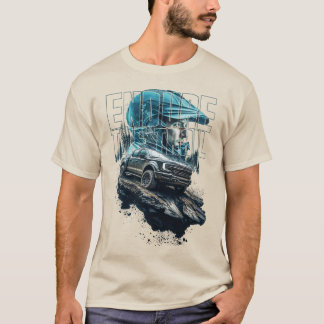 T-shirt Endure Trail of 4x4 truck in Heroic Graphic Art