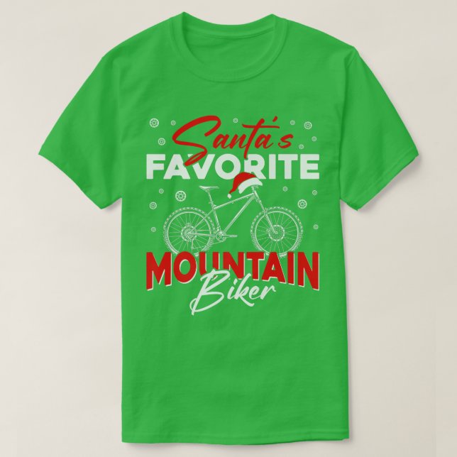 T-shirt Enduro MTB Mountain VTT équitation descente Noël (Design devant)