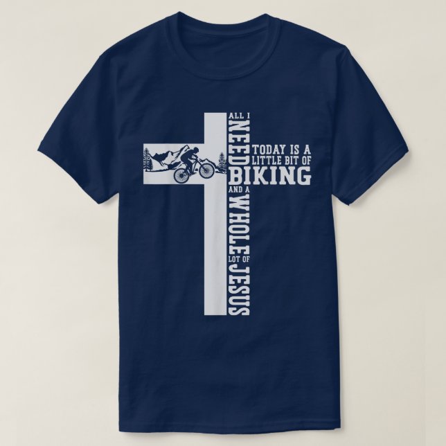 T-shirt Enduro MTB Mountain VTT équitation Downhill Christ (Design devant)