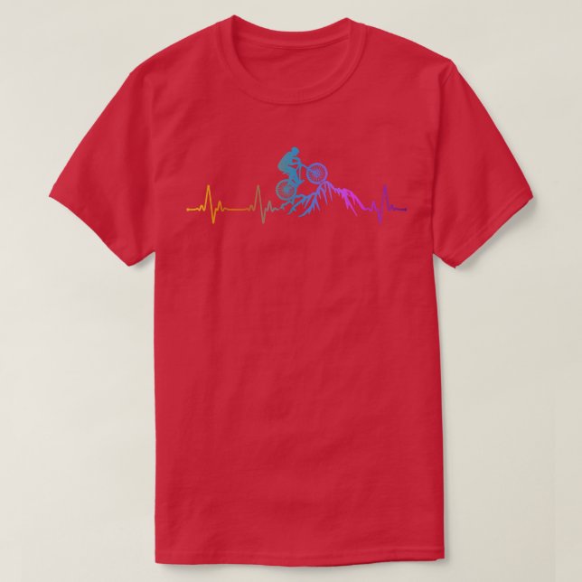 T-shirt Enduro MTB Mountain VTT équitation Downhill Heartb (Design devant)