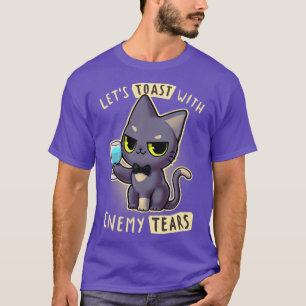 T-shirt Enemy larmes Chat laisse toast kitty Cute et sassy