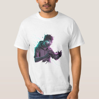 T-shirt Energie Art Numérique pour Joueurs Neon Reflex