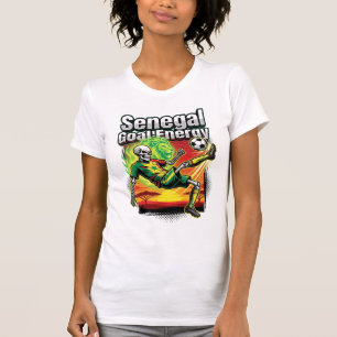 T-shirt Énergie de but Sénégal Skeleton Striker Nations Cr