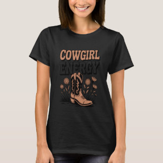 T-shirt Énergie de Cowgirl Rodeo Occidental Style Western