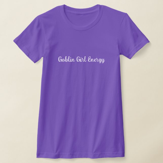 T-shirt Énergie de fille gobelin esthétique violet  (Poser)
