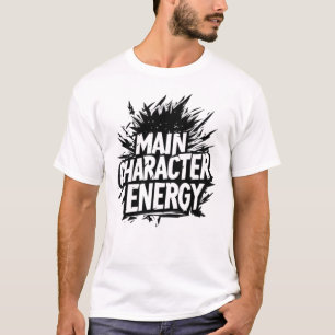 T-shirt Énergie de personnage principal Dessin animé japon