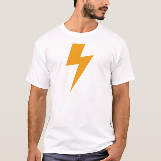 T-shirt Énergie de tonnerre impression jaune (Devant)