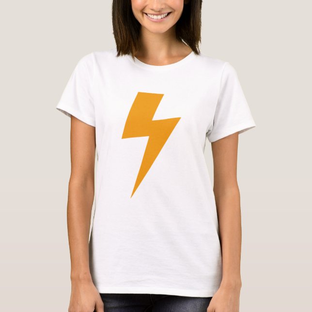 T-shirt Énergie de tonnerre impression jaune (Devant)