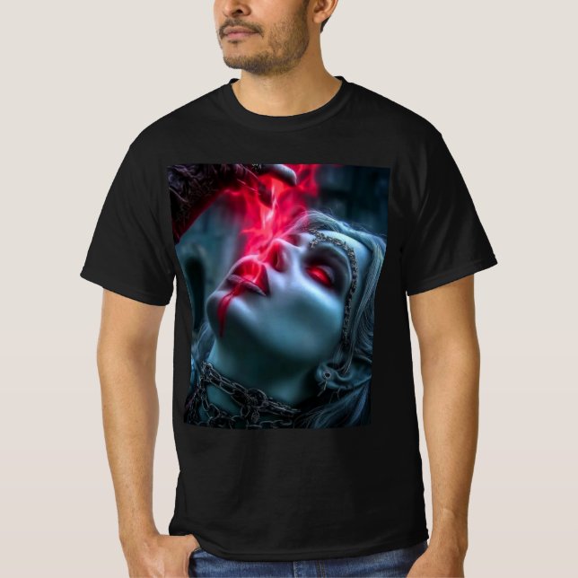 T-shirt Énergie de Vampire Sombre (Devant)