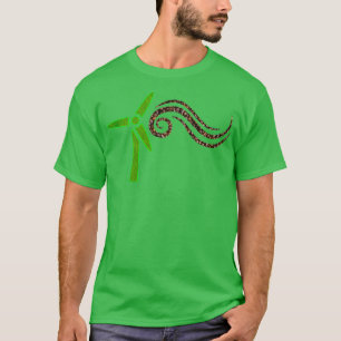 T-shirt Énergie éolienne du café